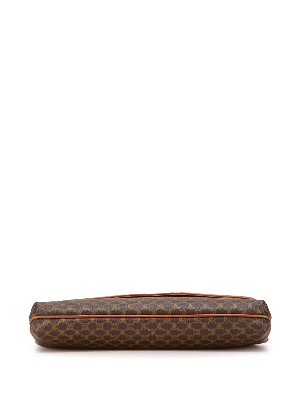 Pre-owned Celine 20th Century Macadam Coated Canvas Clutch Bag In Brown