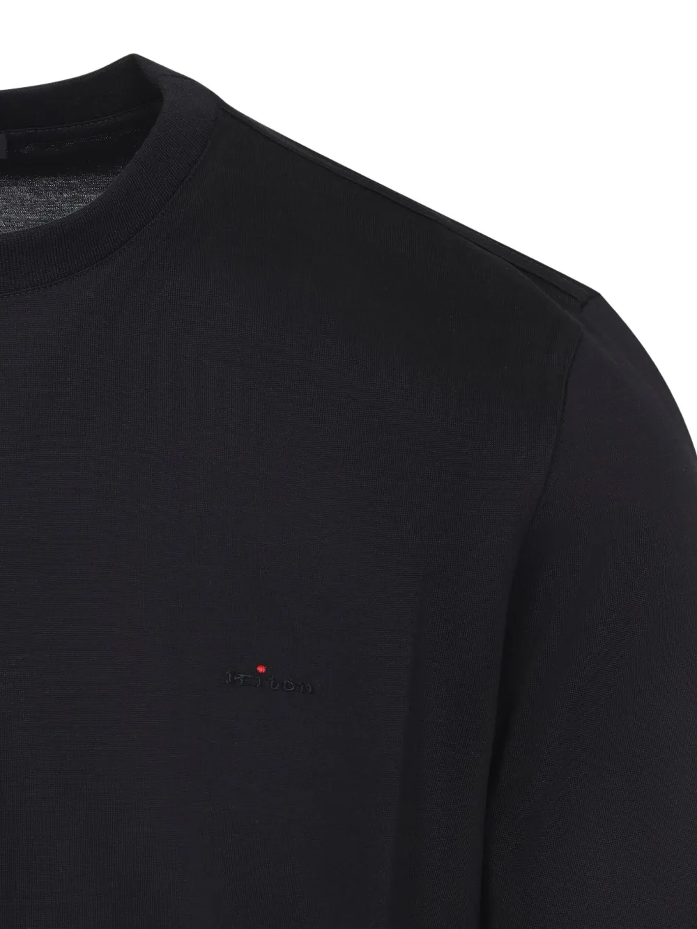 Kiton T-shirt van zijdemix Zwart