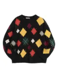 YMC Flint argyle sweater - Black