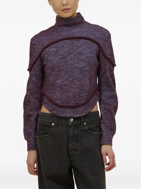 Eckhaus Latta high-neck curved-hem sweater