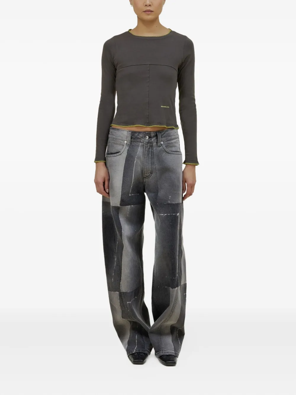 Eckhaus Latta crew-neck long-sleeve T-shirt | T-Shirts & Jersey Shirts | Image 2