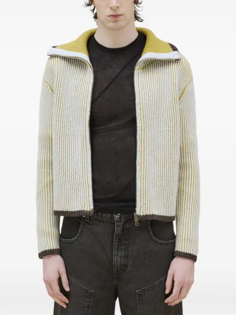 Eckhaus Latta ribbed-knit zip-up cardigan