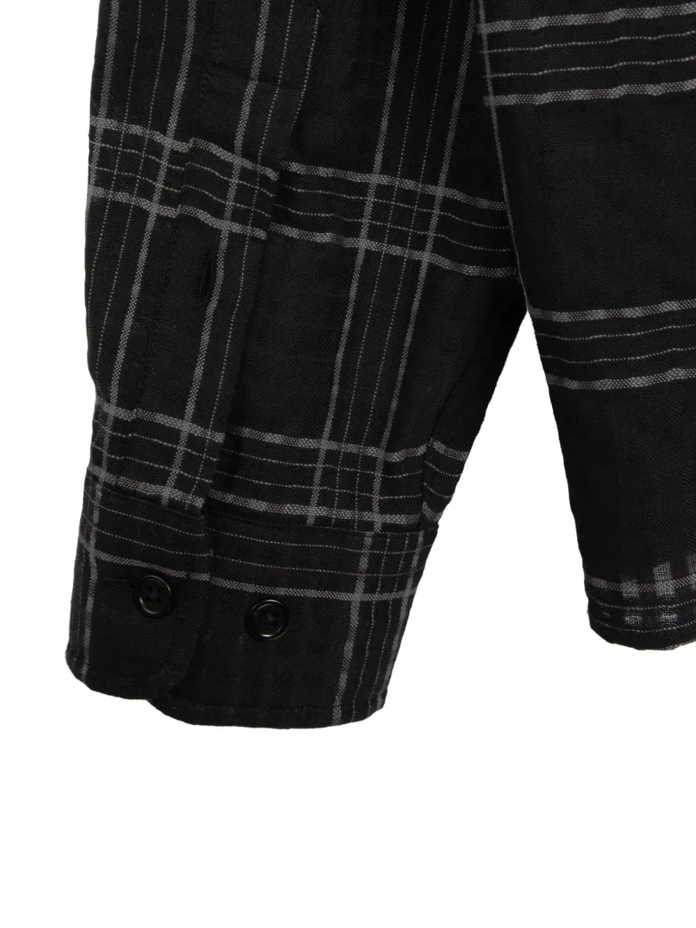 YMC Wray geruit shirt Zwart