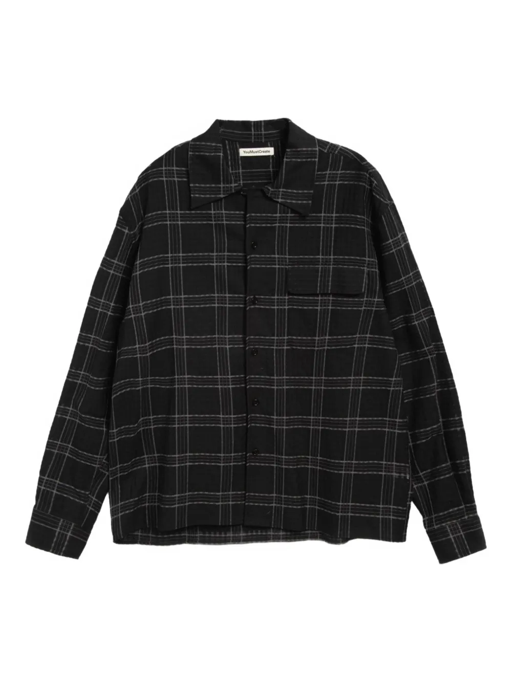 Ymc You Must Create Wray Plaid Shirt In Black