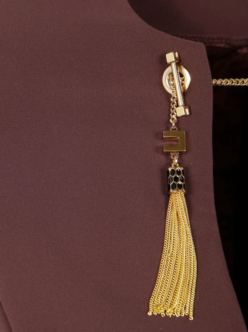 Elisabetta Franchi Jurk met kwastje detail Rood