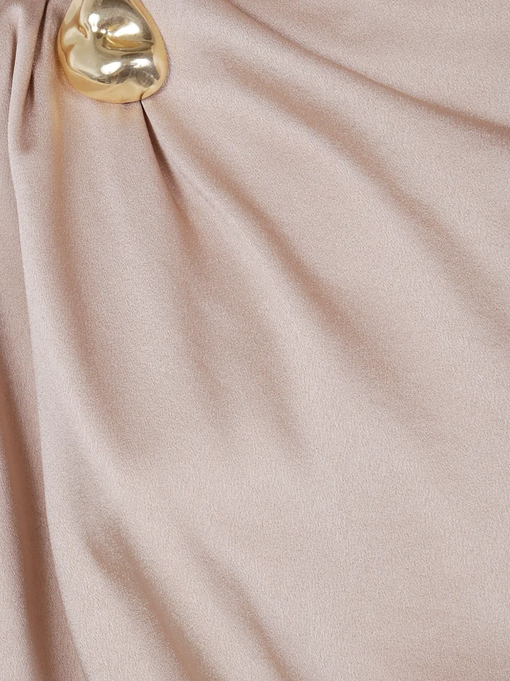 Fabiana Filippi Gedrapeerde verfraaide blouse Beige