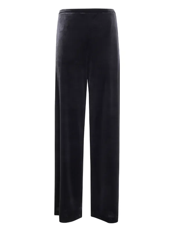 Emporio Armani Velvet Trousers in Black