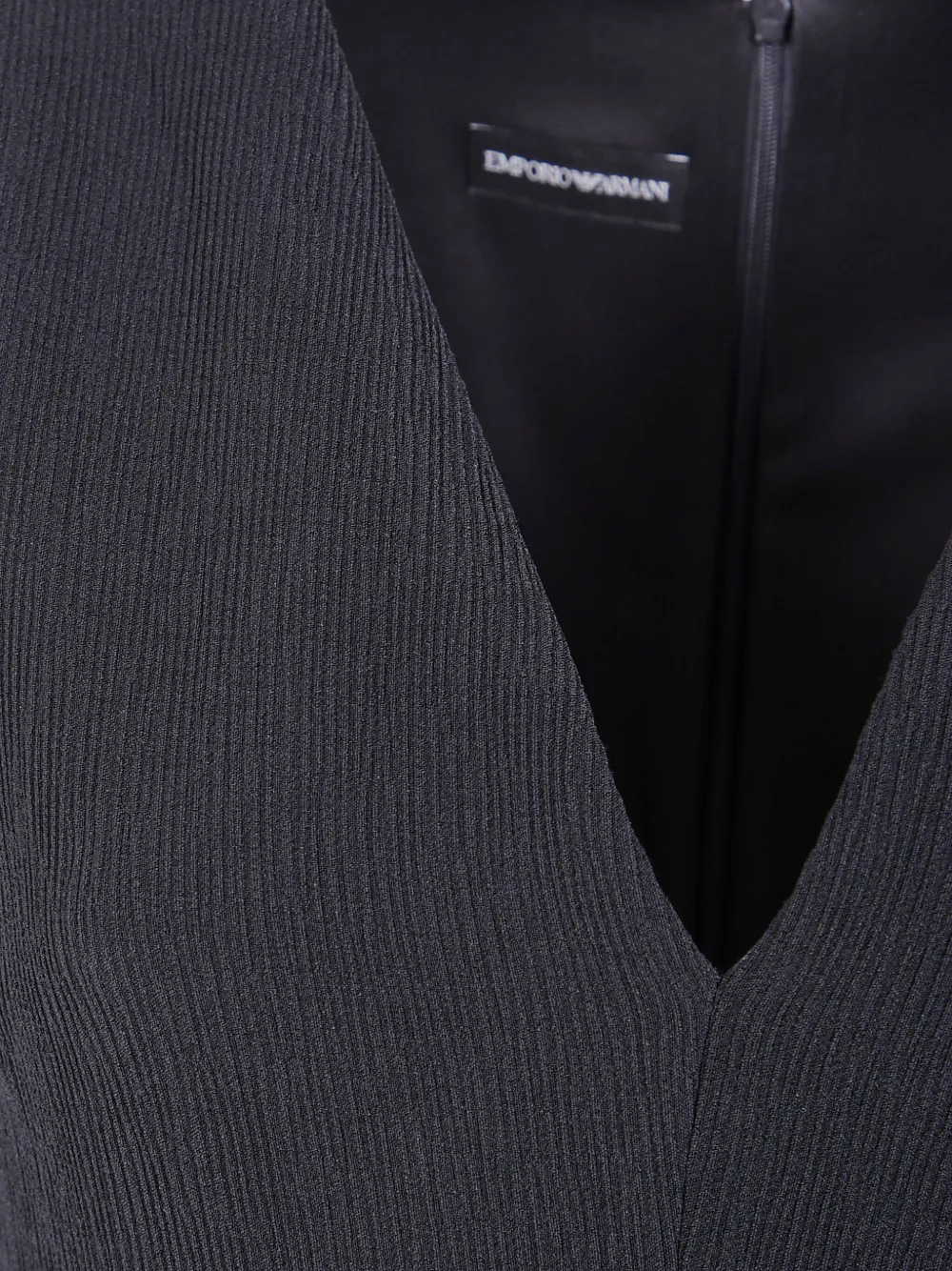 Emporio Armani Jurk met V-hals Zwart