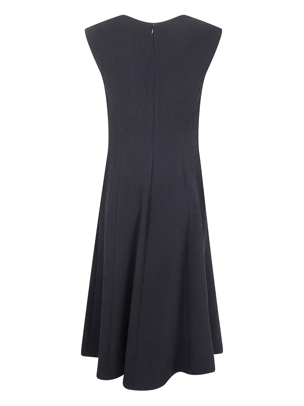 Emporio Armani V-neck ribbed dress - Zwart