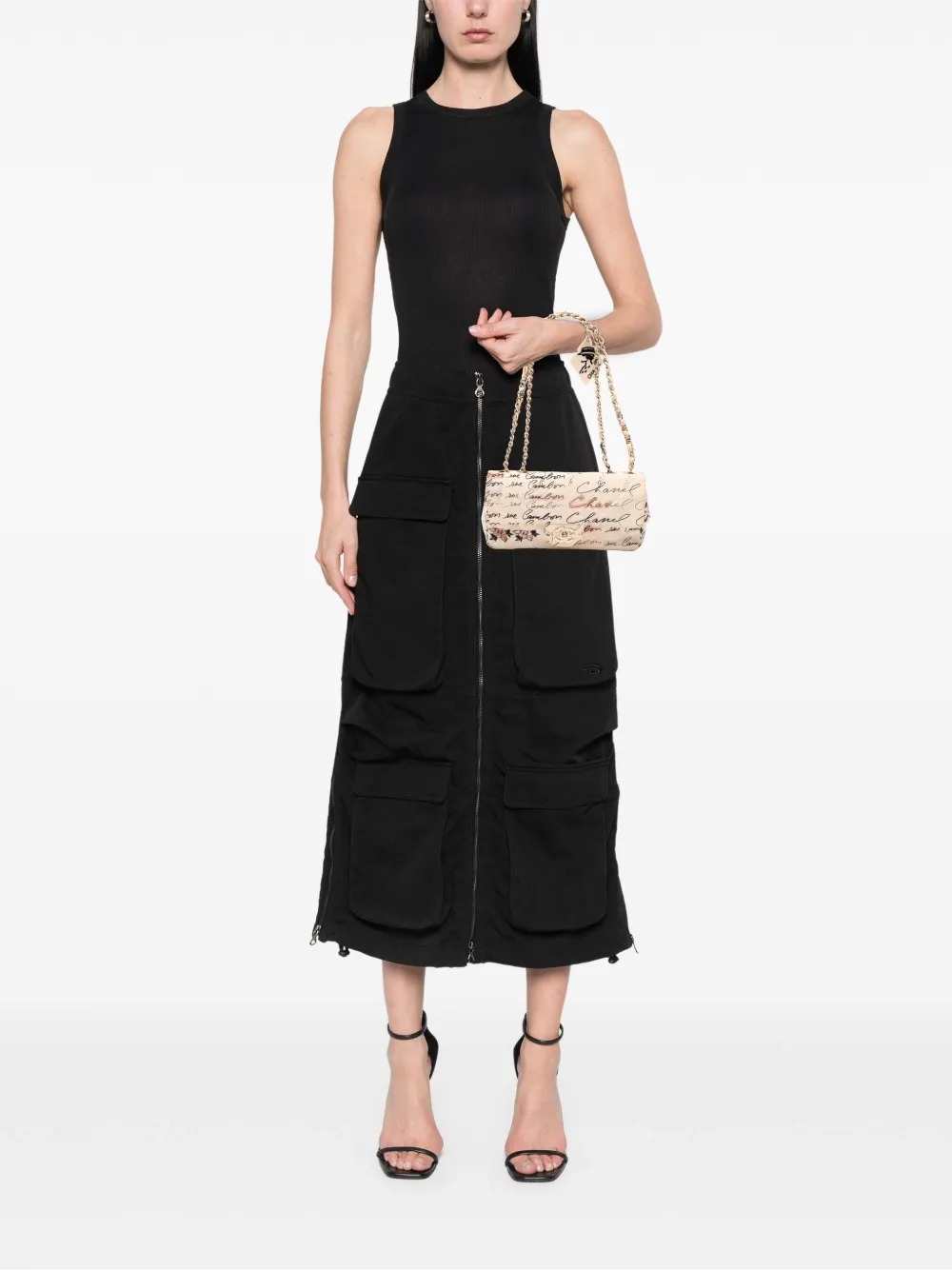 CHANEL Pre-Owned شنطة كتف 'رو كامبون' نايلون مبطنة صغيرة بقلاب 2005-2006 | كلاسيكيات | Image 2