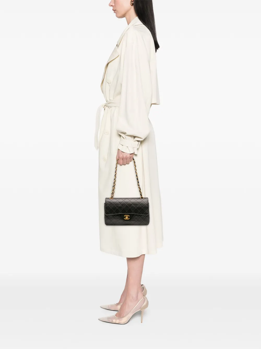 CHANEL Pre-Owned 1989-1991 Small Classic Lambskin Double Flap shoulder bag | Pre-Owned | Image 2