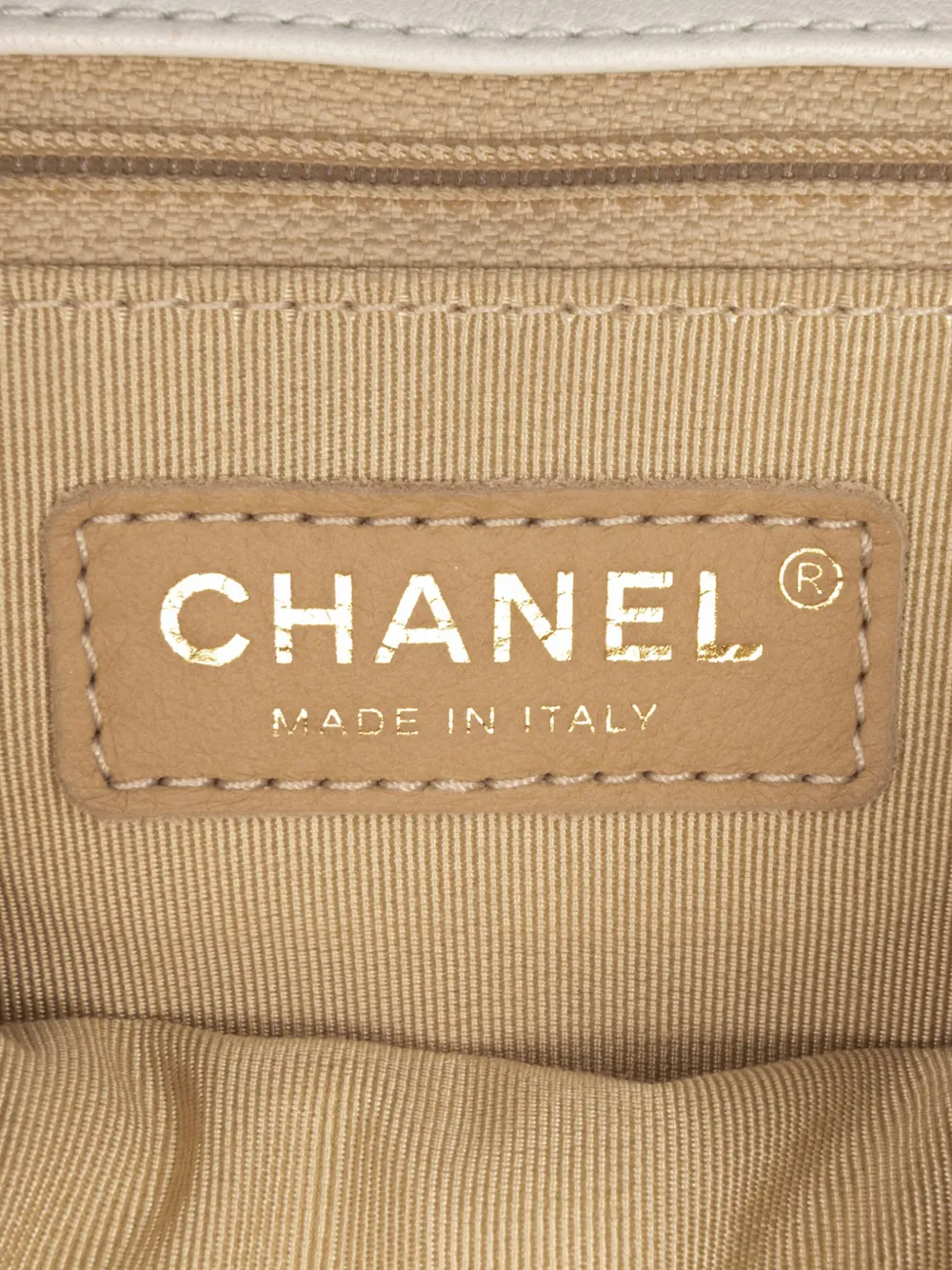 Pre-owned Chanel 2019 Quilted Lambskin Studded Beauty Begins Flap Satchel In White