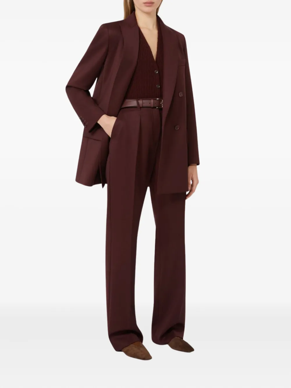 Max Mara Pleated Trousers In Brown