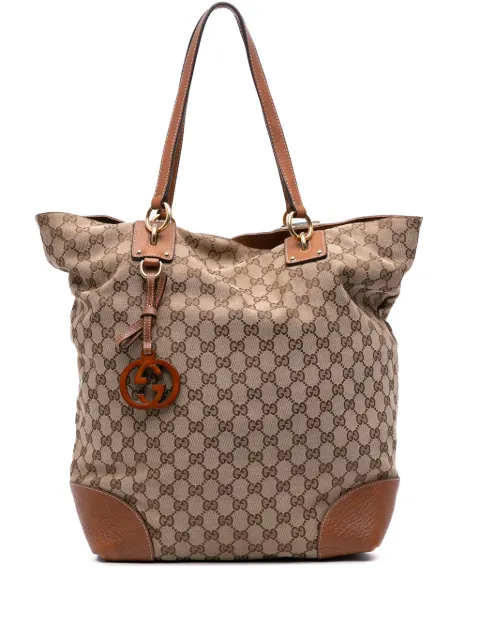 Gucci Pre-Owned 2016-2025 Large GG Canvas GG Charm tote bag