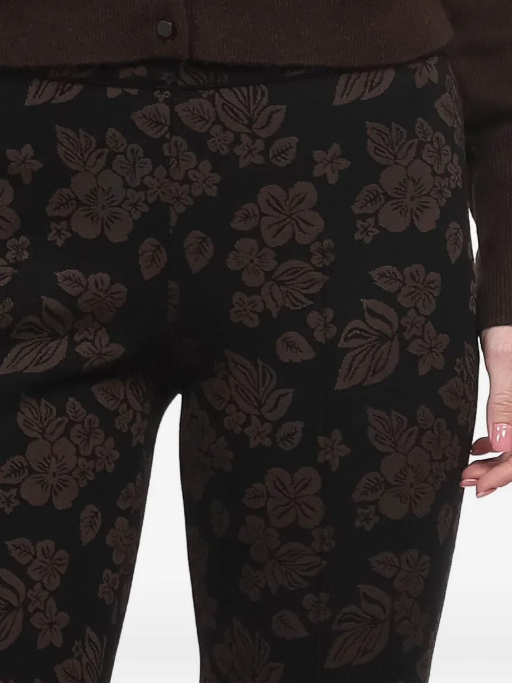 High Sport Floral-pattern Trousers In Brown