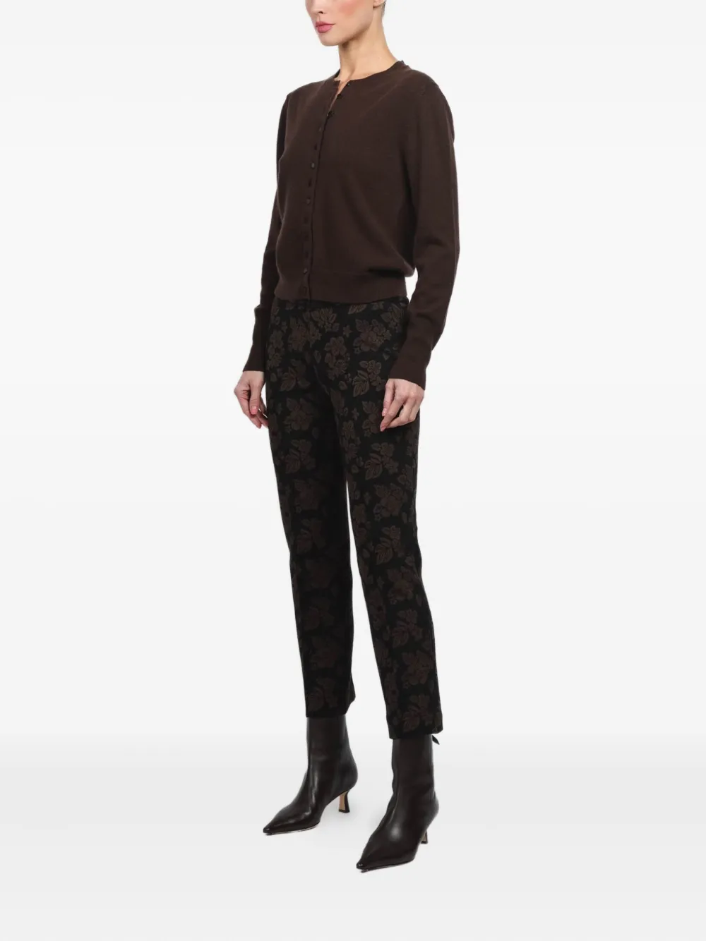 High Sport Floral-pattern Trousers In Brown