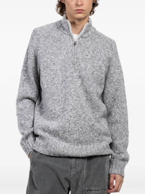 Gran Sasso zip-neck textured sweater