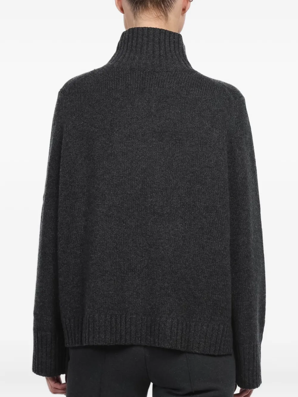 Allude Ribbed-trim Sweater In Black