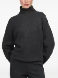 Allude ribbed-trim sweater - Black