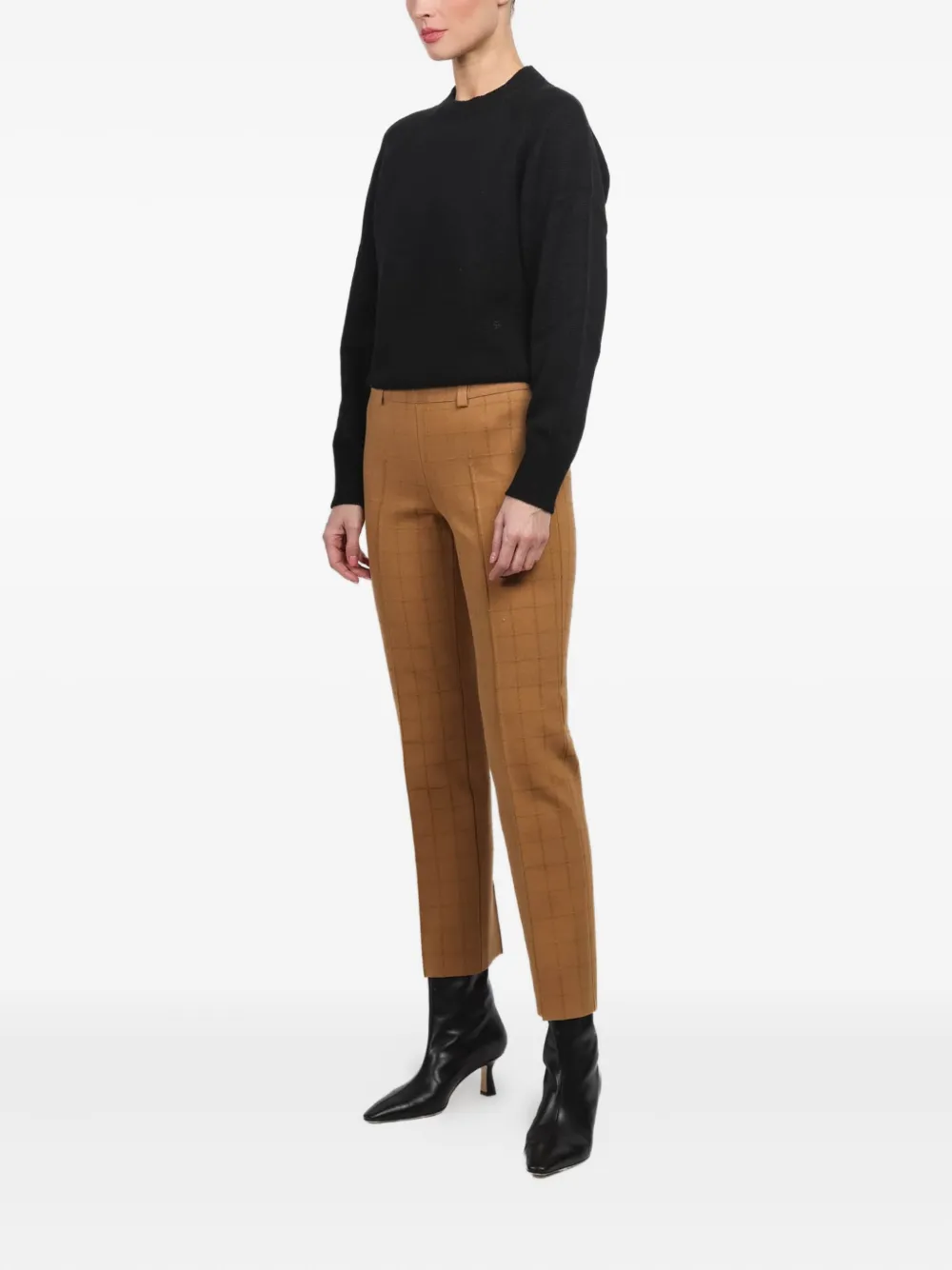 High Sport Checked Trousers In Brown