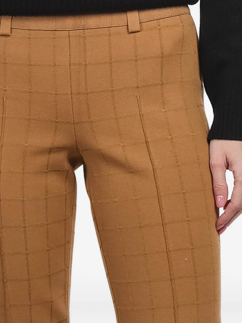High Sport Checked Trousers In Brown