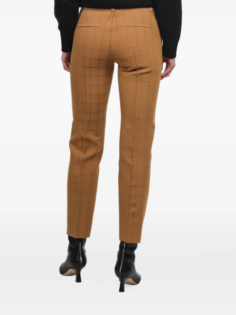 High Sport Checked Trousers In Brown