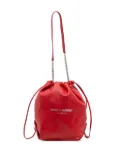 Saint Laurent Pre-Owned 2018 Lambskin Teddy Drawstring bucket bag - Red