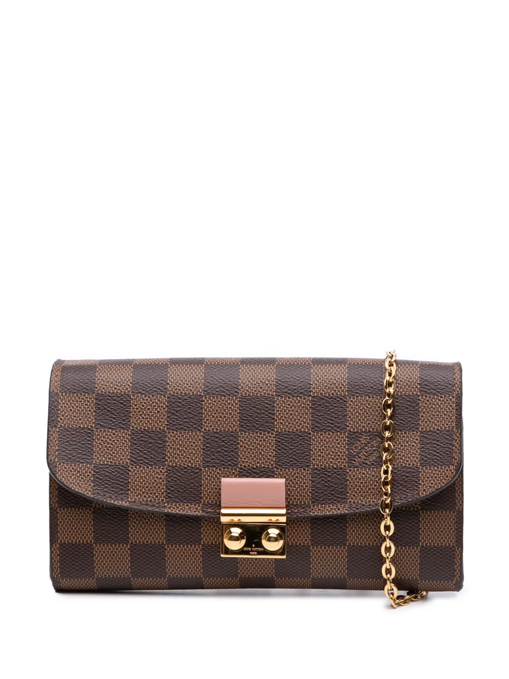 Louis Vuitton Pre-Owned 2018 Damier Ebene Croisette Chain Wallet crossbody bag | Brown | Image 1