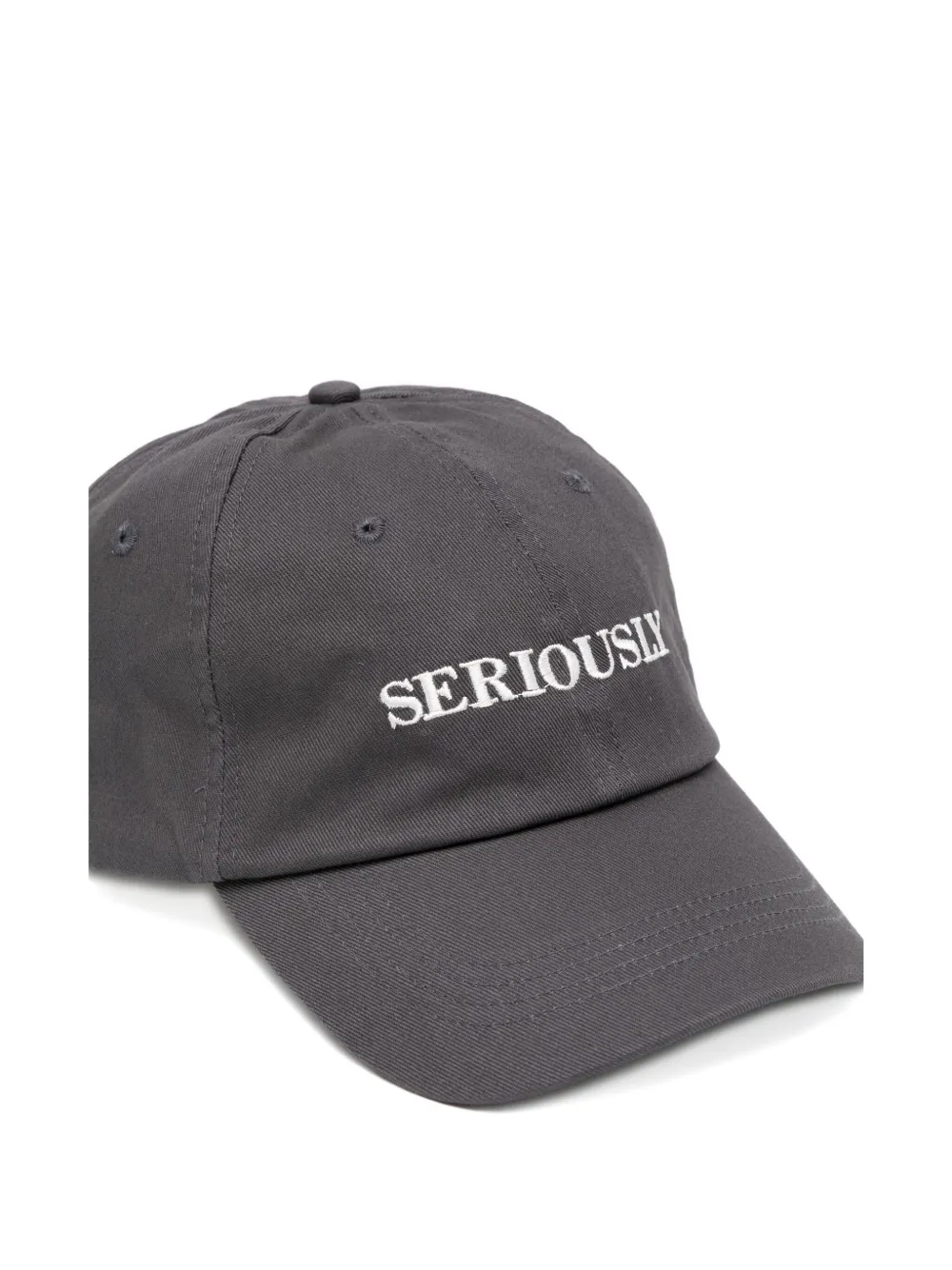 Officine Generale Logo-embroidered Cap In Gray