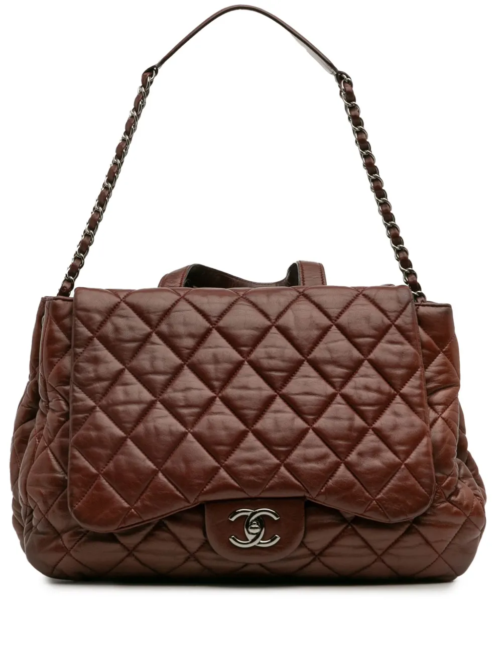 CHANEL Pre-Owned 2010-2011 Maxi Quilted Lambskin 3 Tote satchel | Red | Image 1