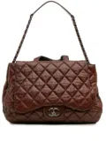 CHANEL Pre-Owned 2010-2011 Maxi Quilted Lambskin 3 Tote satchel - Red
