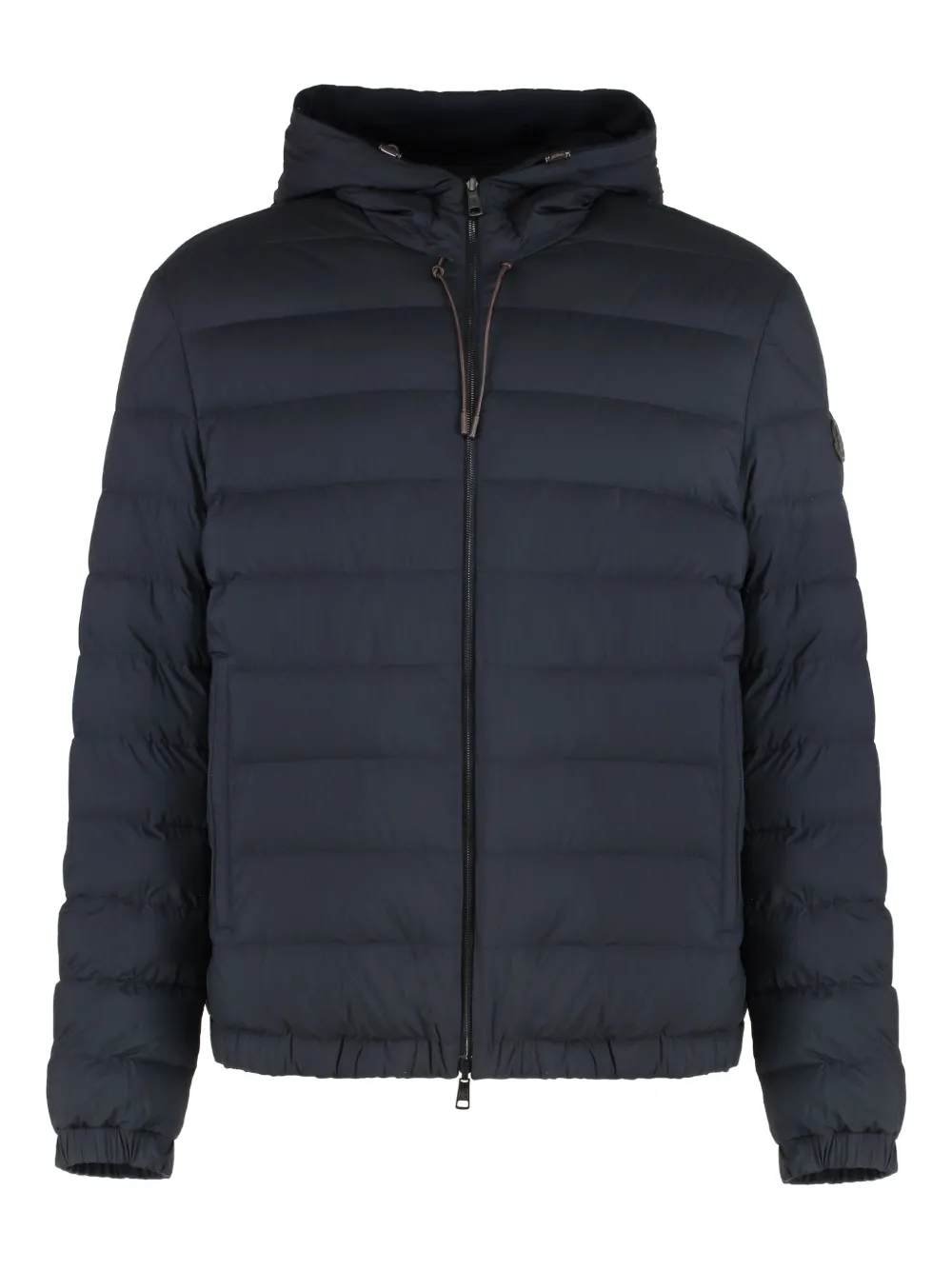 Moncler Hooded Reversible Jacket In Blue