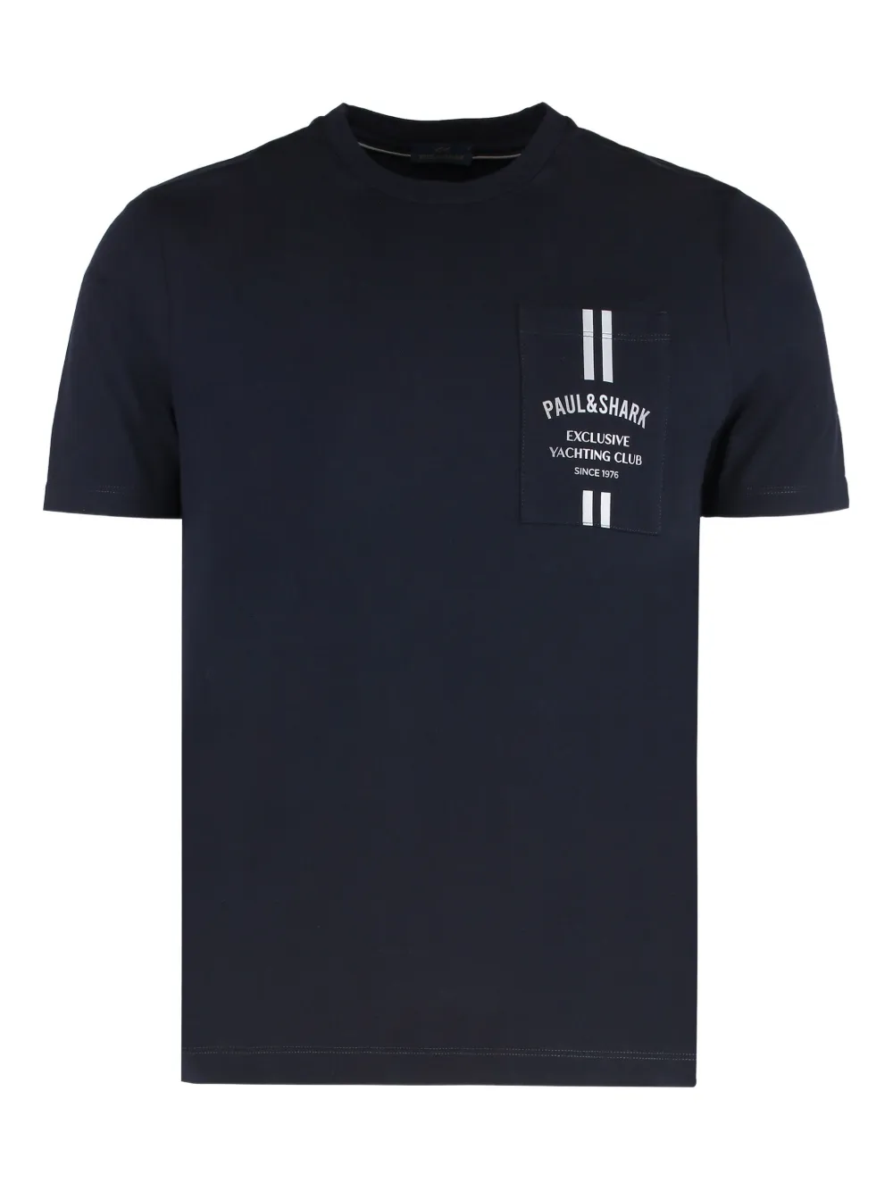 Paul & Shark Regular Fit Cotton T-shirt With Chest Pocket In Black