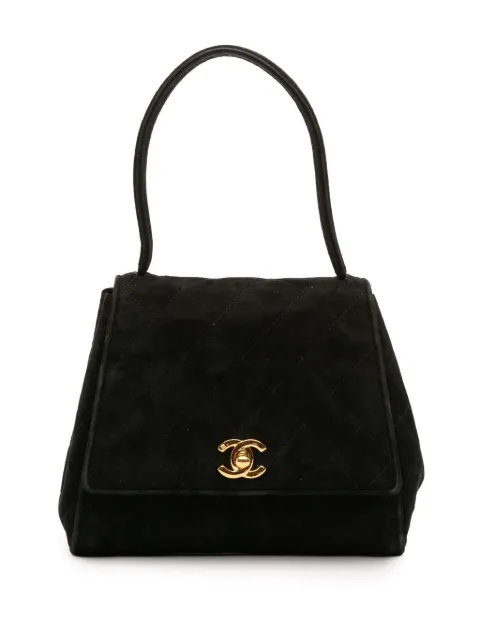 CHANEL Pre-Owned شنطة يد CC مخملية مبطنة بقلاب 1994-1996