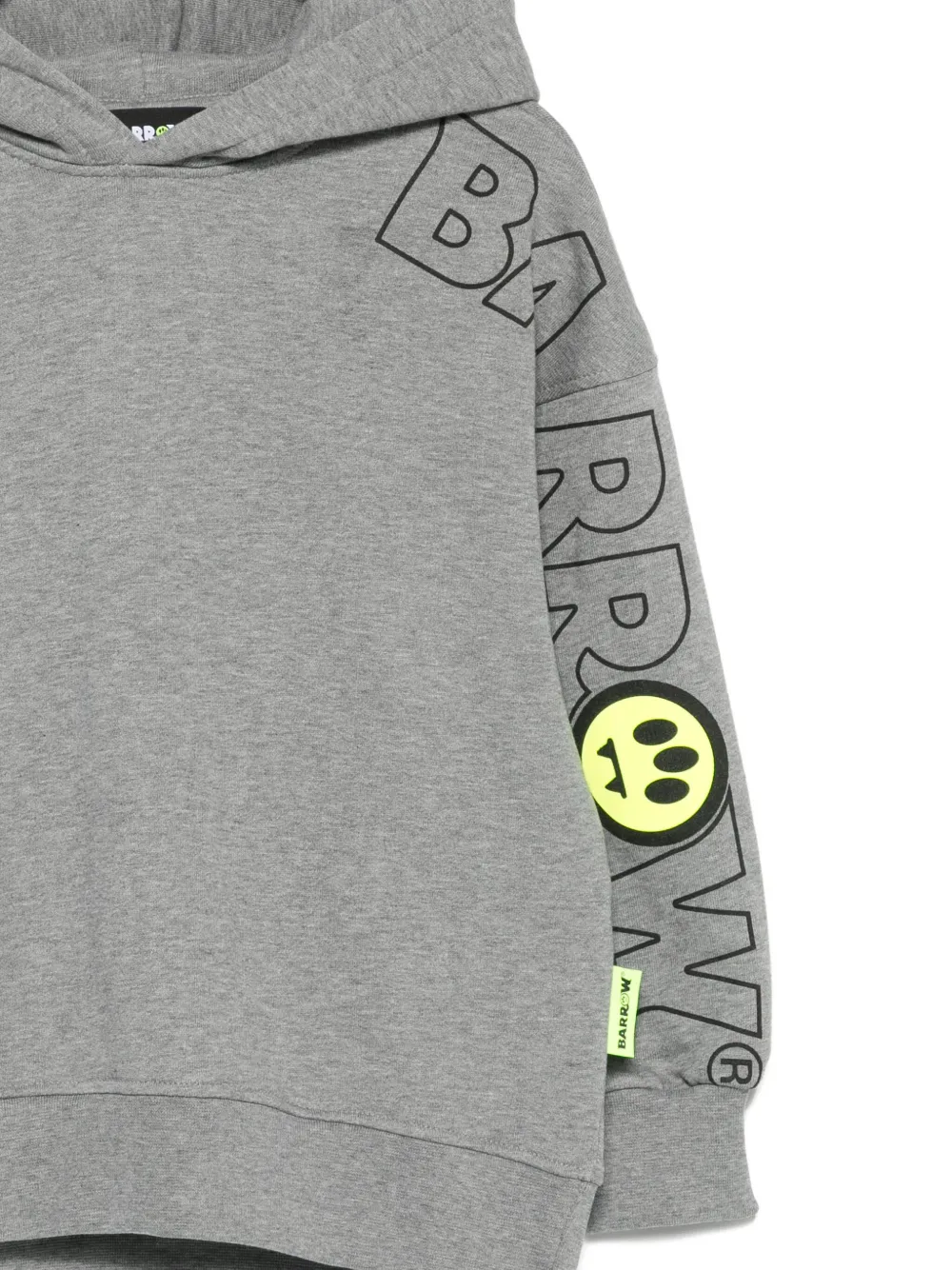 Barrow Logo-print Hoodie In Gray