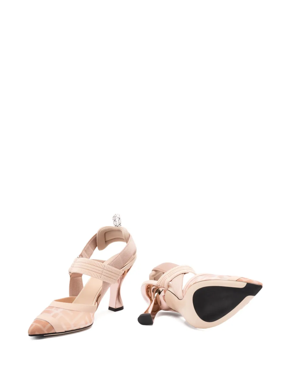 FENDI 85mm Colibrì patterned pumps Roze