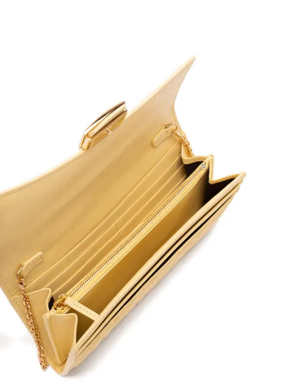 FENDI Baguette Continental chain-strap Wallet | Yellow FENDI Baguette Continental chain-strap Wallet | Yellow