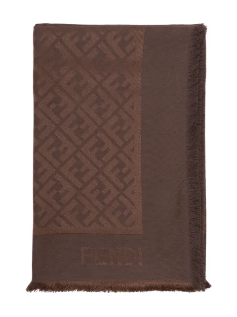 FENDI FF-monogram silk scarf