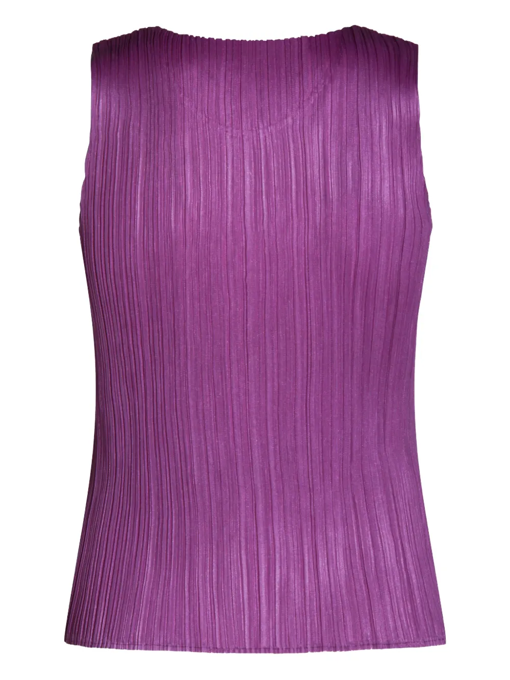 Issey Miyake Pleated Sleeveless Top In Purple