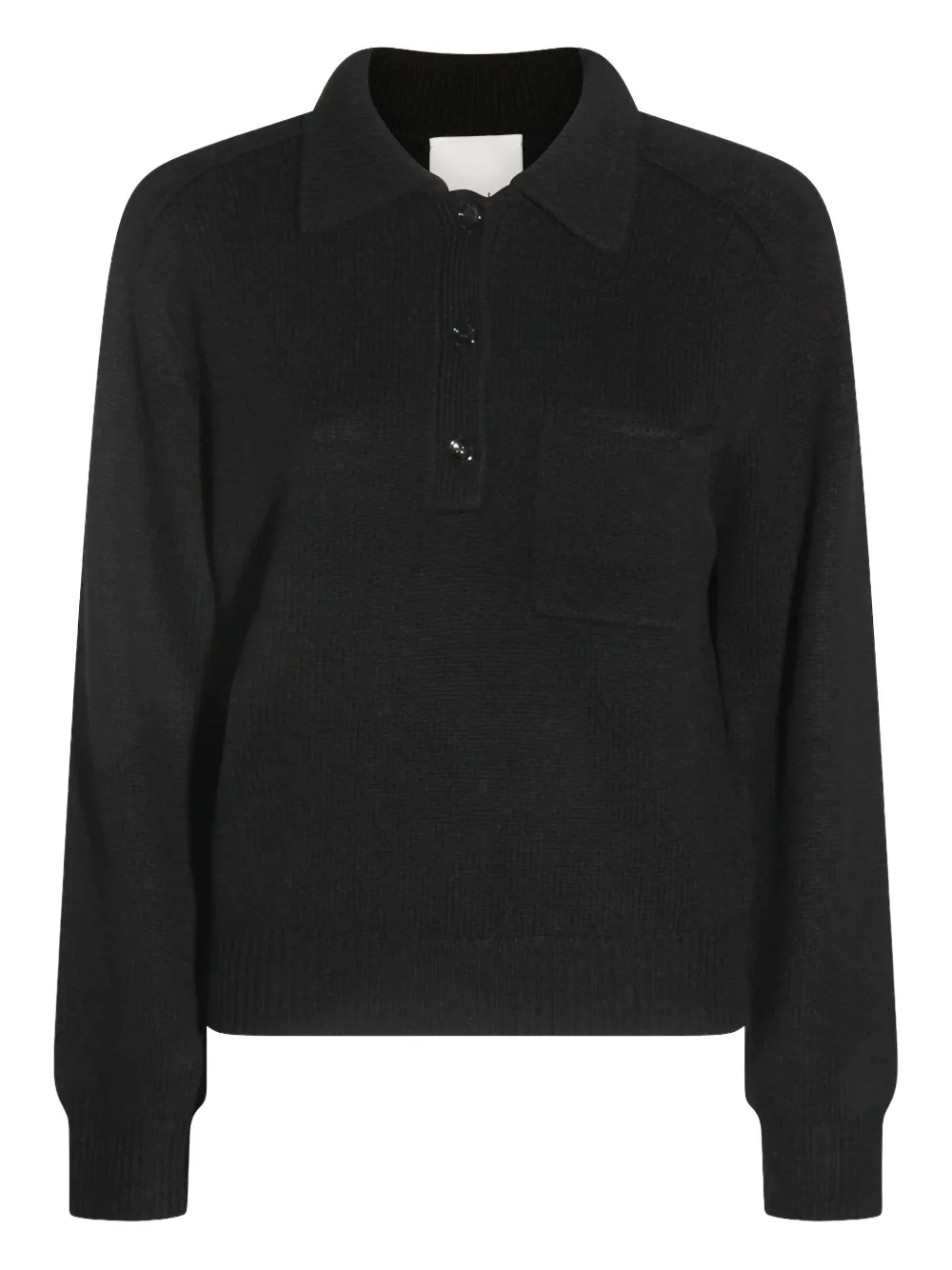 Allude polo-neck patch-pocket sweater - Nero