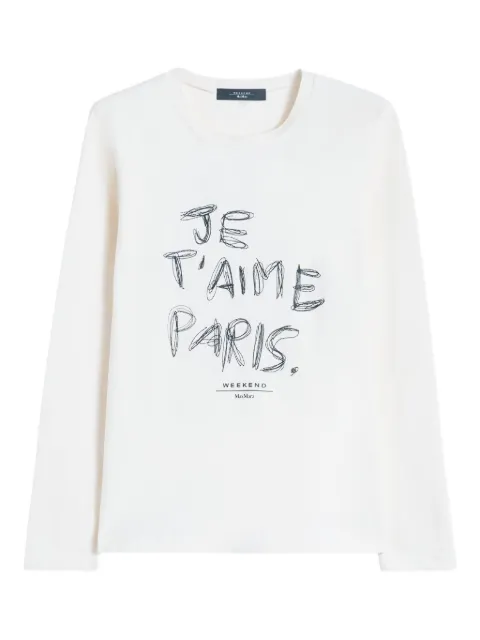 Weekend Max Mara lettering-print long-sleeve t-shirt