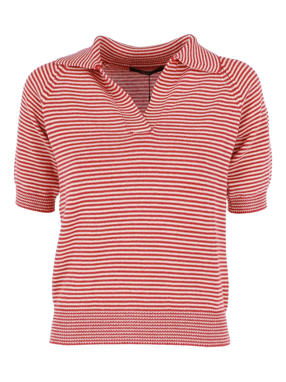 Weekend Max Mara striped polo-neck T-shirt | Red | Image 1