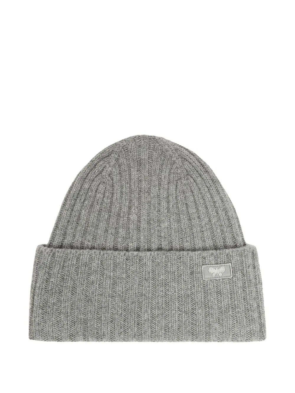 Weekend Max Mara Ribbed Wool Beanie In Gray