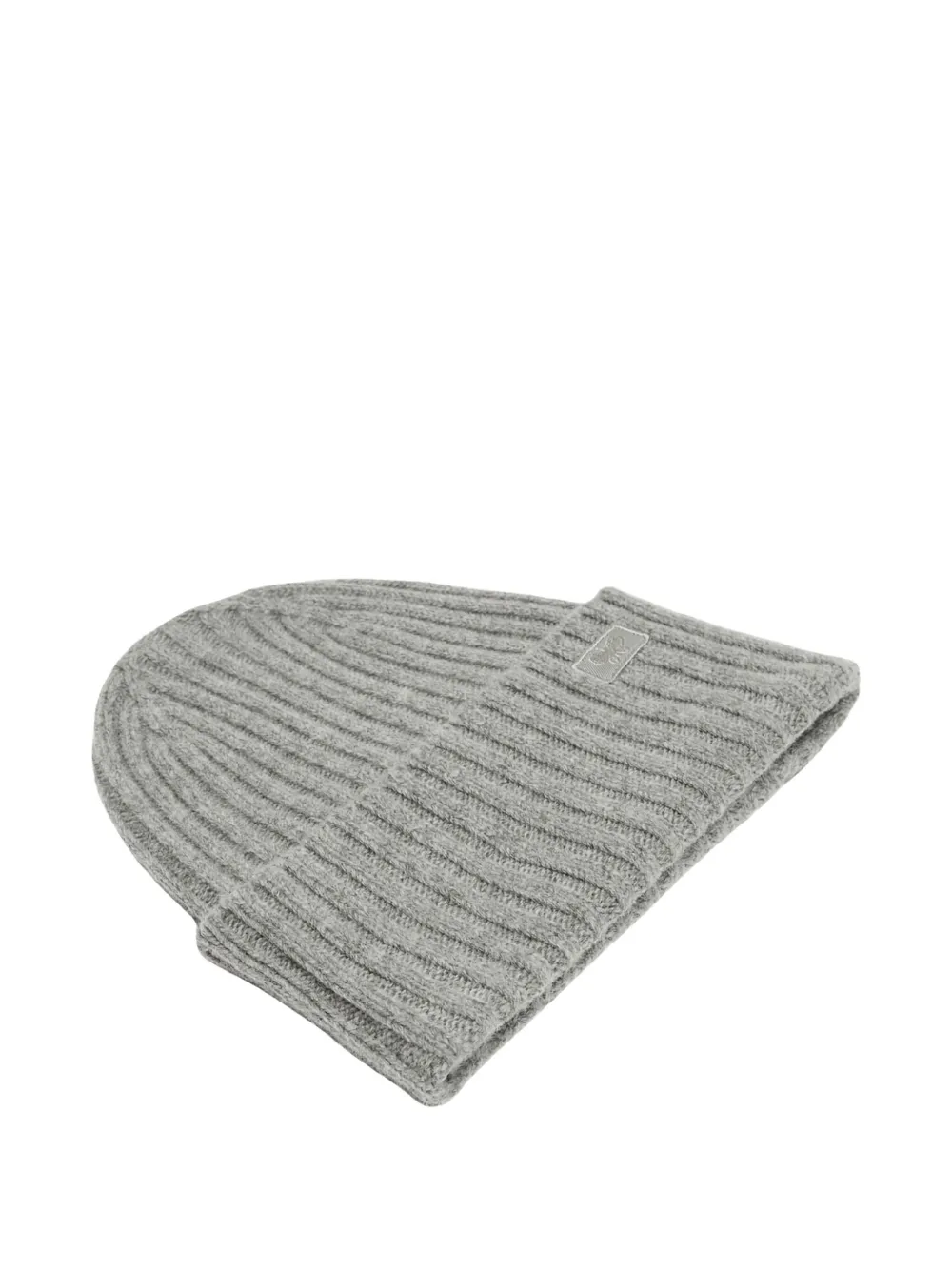 Weekend Max Mara Ribbed Wool Beanie In Gray