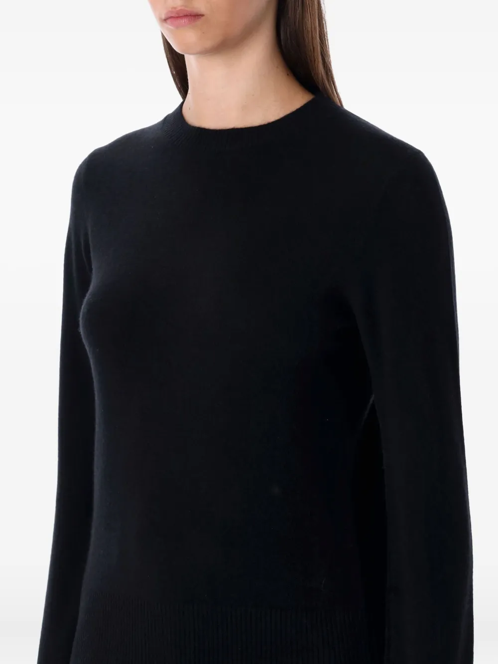 Rhea Crew-neck Cashmere Sweater In Black