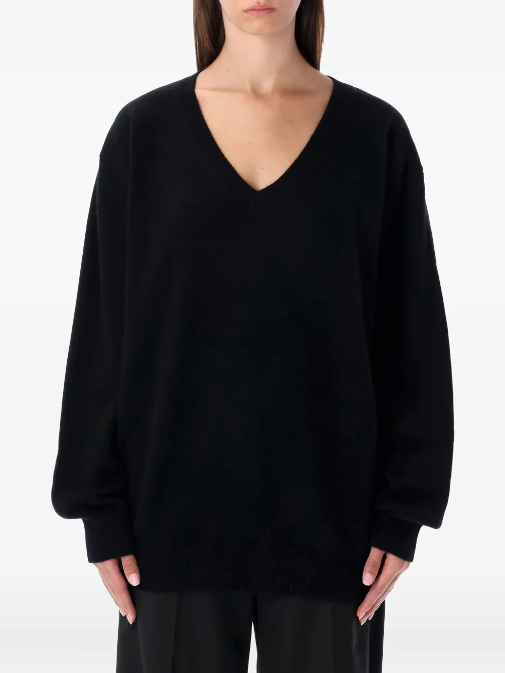 Rhea v-neck cashmere jumper | Black | Image 1
