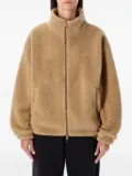 adidas fleece zip-up jacket - Brown