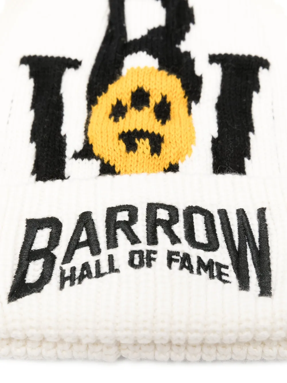 Barrow kids Intarsia muts met logo Wit