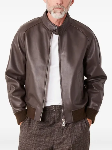 Officine Generale leather zip-fastening leather jacket