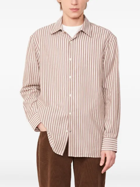 Officine Generale camisa manga larga con motivo de rayas
